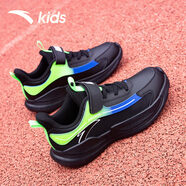 安踏兒童鞋白色小白鞋運動(dòng)鞋秋季革面防水小學(xué)生校園跑步鞋子 黑色5580 35 內長(cháng)22.0cm