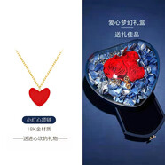Grace Girl18K金日本小紅心項(xiàng)鏈女彩金愛(ài)心玫瑰金吊墜送女友七夕情人節(jié)禮物 （大號(hào)）小紅心項(xiàng)鏈【夢(mèng)幻禮盒】
