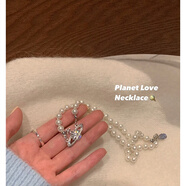 ANST西太后項鏈女土星星球珍珠別針薇薇安choker百搭款輕奢頸鏈鎖骨鏈 星球水鉆珍珠款