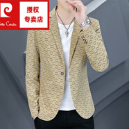 皮爾卡丹（pierre cardin）2025男裝春季休閑西裝外套男春天薄款個(gè)性西服春秋款男士單西 卡其色 2XL