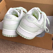 耐克（NIKE）女鞋夏季 dunk Low 鞋子低幫運(yùn)動(dòng)鞋女休閑鞋板鞋滑板鞋黑白熊貓 DN1431-102【白淺綠】 38.5