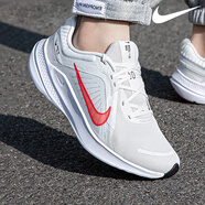 耐克（NIKE） 男鞋 2024新款夏季運動(dòng)鞋子休閑鞋輕盈耐磨緩震跑步鞋透氣跑鞋 DD0204-007/QUEST 5/米色紅勾 44.5