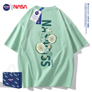 NASA GISSNASA聯(lián)名短袖t恤男國潮China故宮半袖純棉新款夏季寬松男裝 NA80134淺綠 XL  建議150-170斤