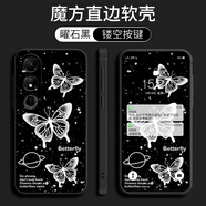 夢(mèng)逸軒榮耀暢玩40s手機(jī)殼暢玩40硅膠WDY-AN00軟套暢玩4Os全包直邊暢玩四十薄男女防摔保護(hù)套外殼可愛(ài)網(wǎng)紅 (黑)水晶蝴蝶(卡通磨砂)YZ 選項(xiàng)4-(簡(jiǎn)約單殼款)