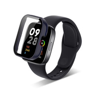 優(yōu)倫詩【現(xiàn)貨速發(fā)】適用紅米Redmi Watch3表帶紅米手表3保護(hù)殼智能運(yùn)動(dòng)手表3代多彩替換硅膠腕帶 水墨藍(lán)保護(hù)殼【殼膜一體丨防刮防摔】 適用：紅米Watch3手表