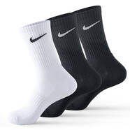 AIR JOBABY襪子中筒純棉毛巾底黑白色跑步運動(dòng)襪男籃球鯊魚(yú)褲簡(jiǎn)約潮流襪. [長(cháng)筒][混搭備注下單] 5雙 L (42-46碼)四季款