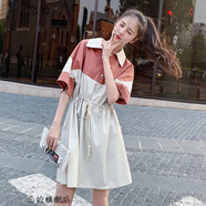 戀的連衣裙學(xué)生夏天高中生初中生女生裙子夏季韓版衣服長(cháng)款學(xué)院風(fēng)襯衫裙少女中學(xué)生潮流原宿風(fēng)寬松顯瘦中長(cháng)裙 磚紅色 均碼
