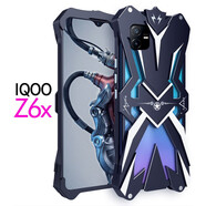 龍豈 vivoiQOOZ6x手機(jī)殼Y7S保護(hù)套z5x金屬邊框防摔定制Y9s全包iqooU5x男z6x  iQOO Z6x -雷神-黑色