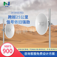 華異（N）900M戶外大功率工業(yè)網(wǎng)橋遠(yuǎn)距離微波通訊千兆端口15-25公里 TDMA3私有協(xié)議 支持POE太陽能DC供電 25公里傳輸 POEDC供電 2臺(tái)