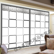 窗戶(hù)保暖防風(fēng)膜冬季保暖窗簾密封窗戶(hù)防風(fēng)臥室加厚保暖簾農用篷布 方格灰色中間拉鏈 120寬*150高cm