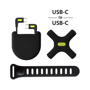 Bone自行車手機(jī)充電套組移動(dòng)電源綁帶L型type-c快充pd數(shù)據(jù)線騎行裝備 充電套組 (USB-C / USB-C)