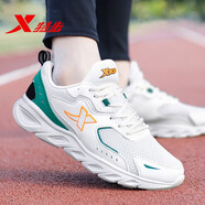 特步（XTEP）男鞋冬季男士運動(dòng)鞋2025新款軟底休閑老爹鞋網(wǎng)面鞋旅游跑步鞋子男 白綠 44