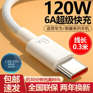 馳界type-c數(shù)據(jù)線快充線6A正品超級(jí)閃充電器120/100W/88W/66W安卓5A適配華為榮耀小米三星vivo原裝套裝 120W/66W【6A充電寶短線】- 0.3米快充