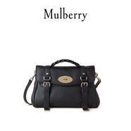 Mulberry【明星同款】/瑪葆儷Alexa中號斜挎單肩手提學(xué)院通勤女包 黑色100 中號