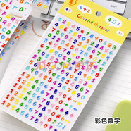 韓國彩色立體卡通字母數字3d水晶糖果透明貼畫(huà)兒童禮品裝飾粘貼紙 韓國FINNY-迷你數字