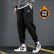 阿迪達(dá)斯 （adidas）褲子男褲2025秋冬季針織加絨長(zhǎng)褲衛(wèi)褲跑步健身寬松休閑運(yùn)動(dòng)褲 IB4023/加絨/針織束腳 L