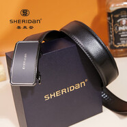 喜來(lái)登（SHERIDAN）新款 男士牛皮自動(dòng)扣腰帶 時(shí)尚商務(wù)褲帶 生日禮物 禮盒裝 SH521565S