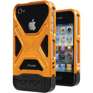 Rokform 手機(jī)基礎(chǔ)保護(hù)殼 iPhone 4 硬殼材質(zhì) 純色 男女通用 橙色蝕刻 掛繩