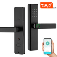 百蒂安室內房間門(mén)電子鎖木門(mén)指紋鎖辦公室通通鎖智能鎖一握開(kāi)涂鴉智能 涂鴉wifi=指紋密碼刷卡鑰匙手機A