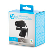 惠普（HP） 攝像頭1080P高清 帶麥克風(fēng)廣角筆記本臺式機(jī)網(wǎng)課視頻會議USB免驅(qū)動外置臺式攝像頭直播攝像頭 1080P （型號320-彩包）