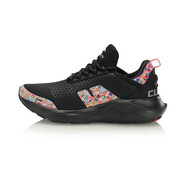 李寧（LI-NING）跑步鞋女2020新品李寧云六代女子回彈減震跑鞋 標(biāo)準(zhǔn)黑/艷紅色ARHQ064-4 35