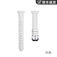 watchbondOPPOwatch 1/2小蠻腰牛皮表帶頭層牛皮智能手表女神替換帶46mm Esim版 42mm藍牙 【OPPO小蠻腰真皮】白色款 【OPPO Watch2】42mm丨連接器+高清膜