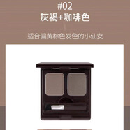 思親膚韓國原裝skinfood巧克力眉粉雙色易上色細膩02咖啡灰褐色帶刷新款 02#咖啡+灰褐色