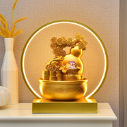 流水家園聚寶盆噴泉搖錢(qián)樹(shù)桌面擺件家居裝飾客廳工藝品辦公室開(kāi)業(yè)喬遷送禮 2192小號燈圏【長(cháng)32寬20高33】 插電款