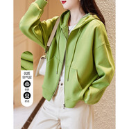 德瑪納【空氣層連帽外套】春秋通勤寬松休閑落肩外套女短款