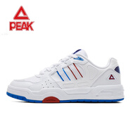 匹克星渺態(tài)極板鞋男秋季新款男鞋軟底休閑鞋子復古低幫白色運動(dòng)鞋 大白/青春藍 42