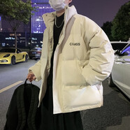 西域傳奇 美式棉服男外套秋冬季加厚面包服寬松立領(lǐng)羽情侶棉衣絨服棉襖男 卡其888 M (90斤-110斤）優(yōu)先發(fā)貨