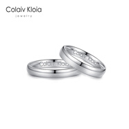 Colaivkloia情侶戒指男女對(duì)戒銀一對(duì)光面時(shí)尚飾品520情人節(jié)生日禮物送男女友 Tk308-一對(duì)價(jià)（備注碼數(shù)） 美號(hào)12號(hào)