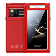 YuCup[座充+線(xiàn)充]三星護眼屏幕翻蓋老人手機老年機學(xué)生機商務(wù)特大聲音大字體全網(wǎng)通非智能適用小米耳機 紅色 聯(lián)通移動(dòng)4G版 標配+16G內存卡