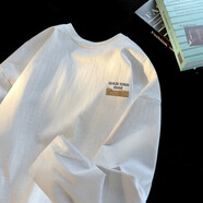 凡客誠品（VANCL）白色純棉美式寬松內搭長(cháng)袖T恤男300g重磅上衣 白色 長(cháng)袖 S