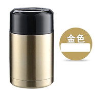 逆行魚悶杯燜鍋杯燜粥炆燒壺便攜煮杯蒙悶熱燘燒杯二層悶燒壺高真空 金色 800ML