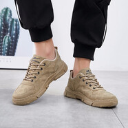 回力 Warrior 休閑鞋男鞋秋冬戶(hù)外工裝鞋男款運動(dòng)鞋子男士中高幫復古百搭低幫男靴  WXP(WZ)-0304 卡其色 39