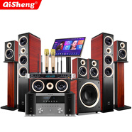 奇聲（QISHENG） 家庭影院套裝大功率5.1功放機(jī)雙解碼DTS發(fā)燒級(jí)HIFI整套功率放大器 4K點(diǎn)歌機(jī)F950雙解碼+7.1音響+聲卡話筒