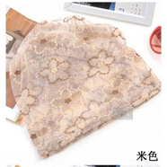 KAROND新品女士光頭夏季帽子韓版夏季帽子女薄款包頭帽寬松透氣月子帽帽光頭帽產(chǎn)婦帽蕾絲 米色(蕾絲) 均碼，大眾頭圍