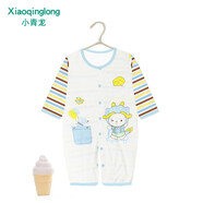 小青龍童裝 夏季薄款竹纖維汗布新生兒哈服幼童寶寶連體衣服嬰幼兒爬服 藍(lán)小龍 73cm (9-15個(gè)月/建議66-73cm)