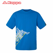 Kappa短袖圖案衫新款男女短袖休閑半袖-K0BX2TD66D 冰山藍-8210 S