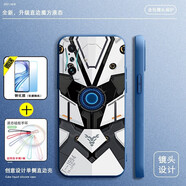 留春 小米redmi紅米K50電競版手機殼redmiK50電競保護套防摔情侶網(wǎng)紅男液態(tài)硅膠機械 紅米K50電競版【海藍色-黑白鎧甲】全包鏡頭