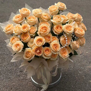 冉子花坊鮮花速遞同城配送向日葵混搭抱抱桶玫瑰送女友愛(ài)人生日禮物真鮮花 香檳物語(yǔ)