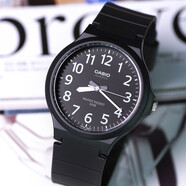 卡西歐（CASIO）手表學(xué)生小黑表簡(jiǎn)約指針石英電子表 手表男女考試手表時(shí)尚運動(dòng)表 MW-240-1B 43mm大表盤(pán)