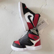 耐克（NIKE）【極速清貨】耐克 新款A(yù)ir JORDAN 1Sky AJ青少年休閑運動鞋  BQ7196-016  黑白紅 31 /190mm /13C