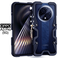 龍豈 OPPOA3Pro手機殼金屬邊框OPPO a3Pro保護套新款全包邊散熱戶外殼PJY110防摔鋁合金定制男新品縷空 OPPO A3 Pro 金屬邊框式-機械臂：黑色