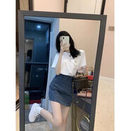 歐若婷雅新款連衣裙女裝套裝韓版2025時尚氣質(zhì)牛仔裙子女夏天小個子兩件裝 套裝（有圖案） M