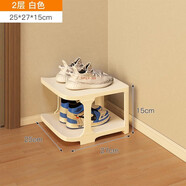 坤奉鞋架子簡(jiǎn)易門(mén)口多層經(jīng)濟型家用轉角省空間室內收納宿舍小窄分層 兩層【白色】加厚