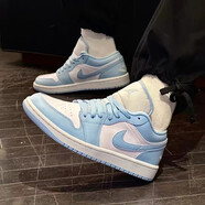 耐克（NIKE）【潮】Air Jordan aj1板鞋男女鞋透氣休閑輕便耐磨防滑運(yùn)動(dòng)籃球鞋 DC0774-141 白藍(lán) 36