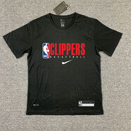 騰訊體育nba短袖投籃服美式籃球短袖湖人籃網(wǎng)勇士庫里速干美式訓(xùn)練短袖 快船黑色【速干短袖】 3XL 體重【170-190】斤