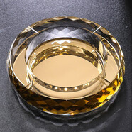 Crytaljulia  水晶煙灰缸 時(shí)尚創(chuàng  )意個(gè)性禮品 大號實(shí)用定制精品歐式煙灰缸 土豪金 18cm（客廳合適）